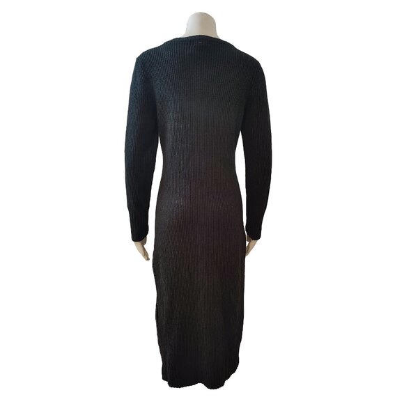 Calvin Klein Womens Ribbed Zipper Slit Sweater Dress - Picture 3 of 6